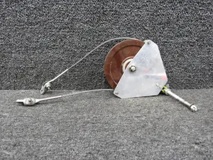35-524245, NA5304-33-0255 Beechcraft J35 Rudder Balance Cable Pulley w Cable
